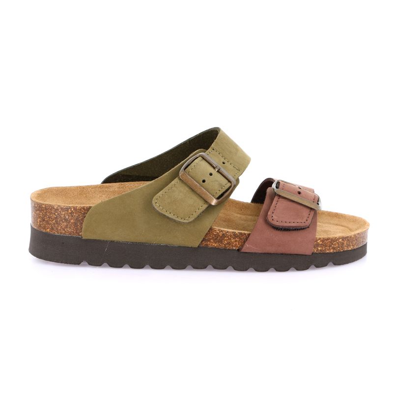 GRUNLAND Papuce hola W - CB2249-OLIVA-MARRONE#36