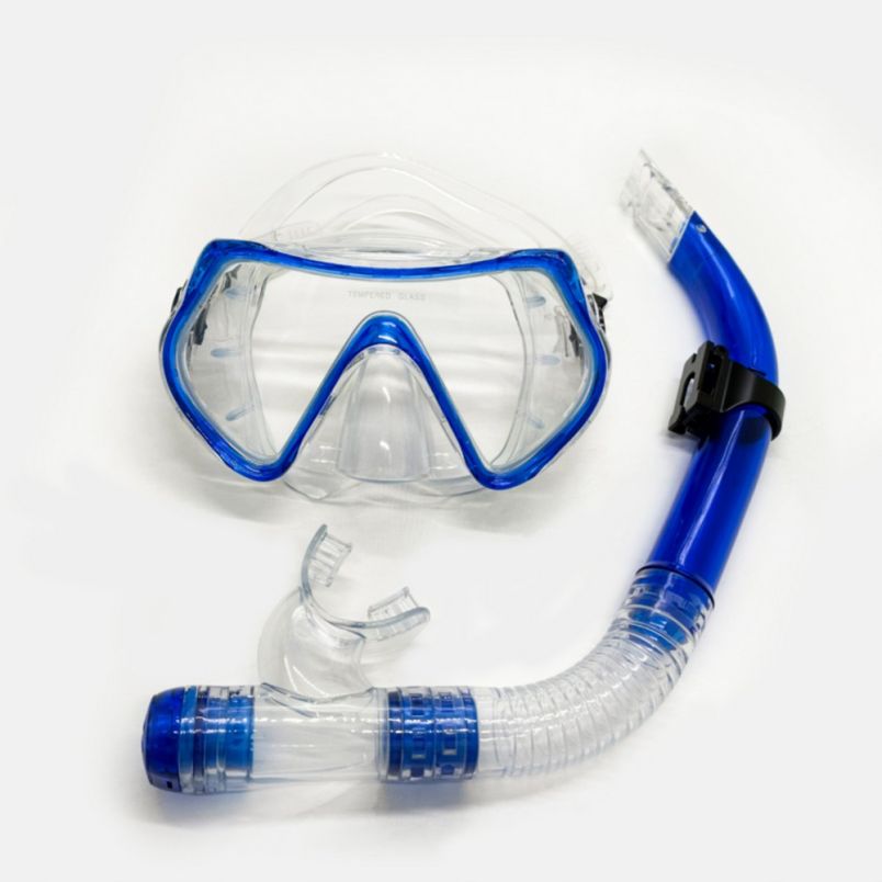 BLUE REEF Maska plastic semi-dry snorkel set U - DPB