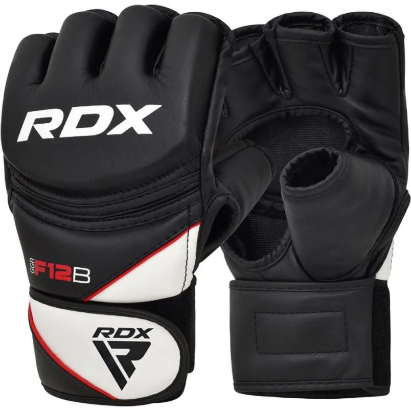 RDX Rukavice za MMA crne sa belim S U - GGR-F12B-S