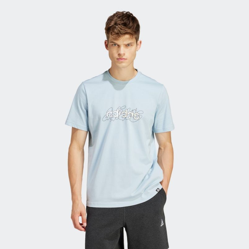 ADIDAS Majica kratak rukav illustrated linear graphic t-shirt M - IS2867