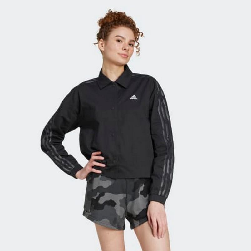 ADIDAS Duks ess camo printed 3s twill coach jacket W - IX3704