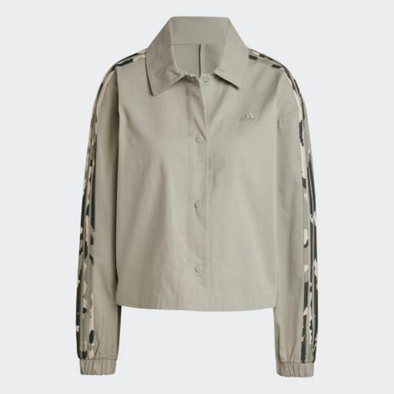 Adidas Duks essentials camo printed 3s  twill coach jacket W - IY1689