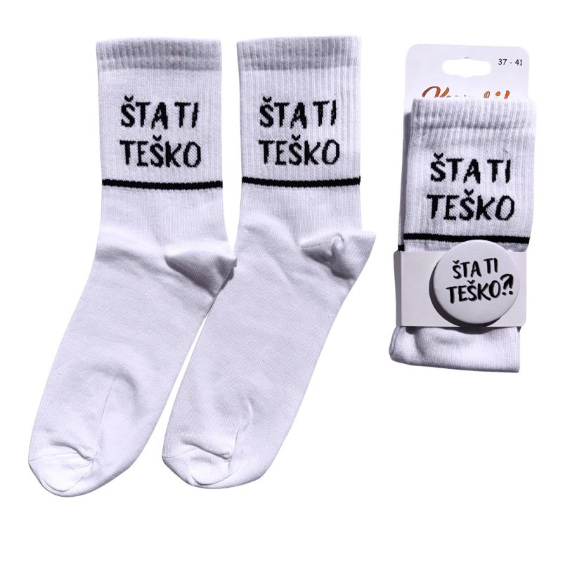 KEVA SI Čarape sta ti tesko 3741 W - KEVASI21#3741