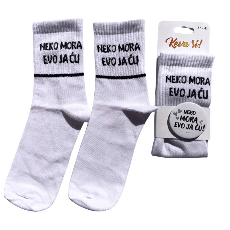 KEVA SI Čarape neko mora evo ja cu 3741 W - KEVASI62#3441