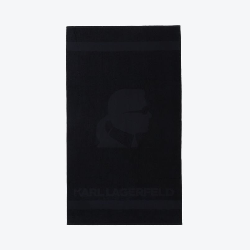 KARL LAGERFELD PESKIR BEACH TOWEL M - KL18TW01BLACK