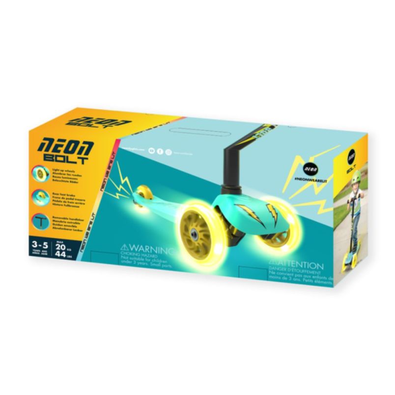 YVOLUTION Trotinet neon bolt- zeleni BG