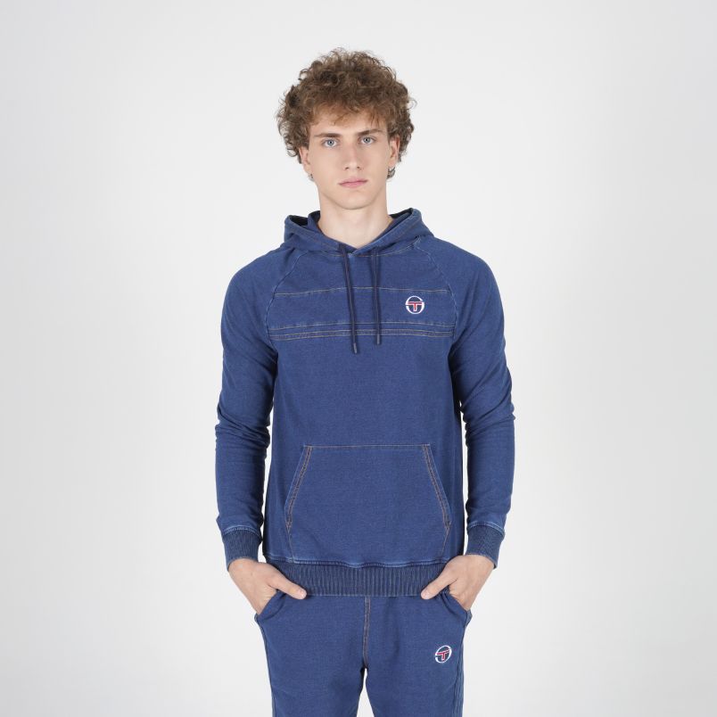 SERGIO TACCHINI Duks sa kapuljačom denim damarindo hoodie M - STM12154-255#L