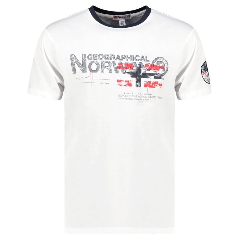 GEOGRAPHICAL NORWAY Majica kratak rukav jisland db white men 254 M - SY9747H-GN#L