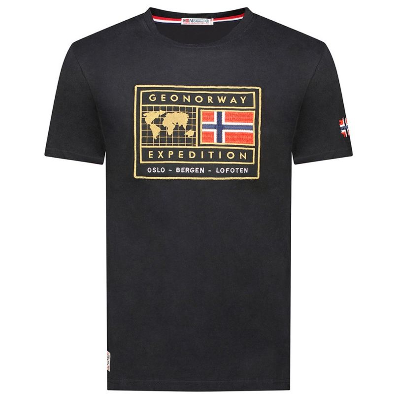 GEOGRAPHICAL NORWAY Majica kratak rukav jofoten db black men 254 M - SY9756H-GN