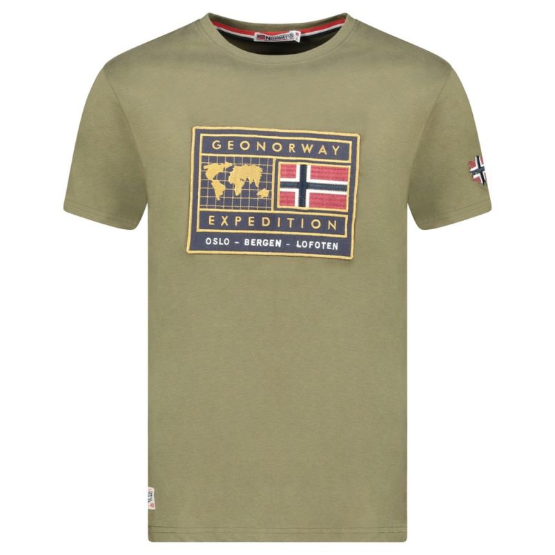 GEOGRAPHICAL NORWAY Majica kratak rukav jofoten db kaki men 254  M - SY9758H-GN