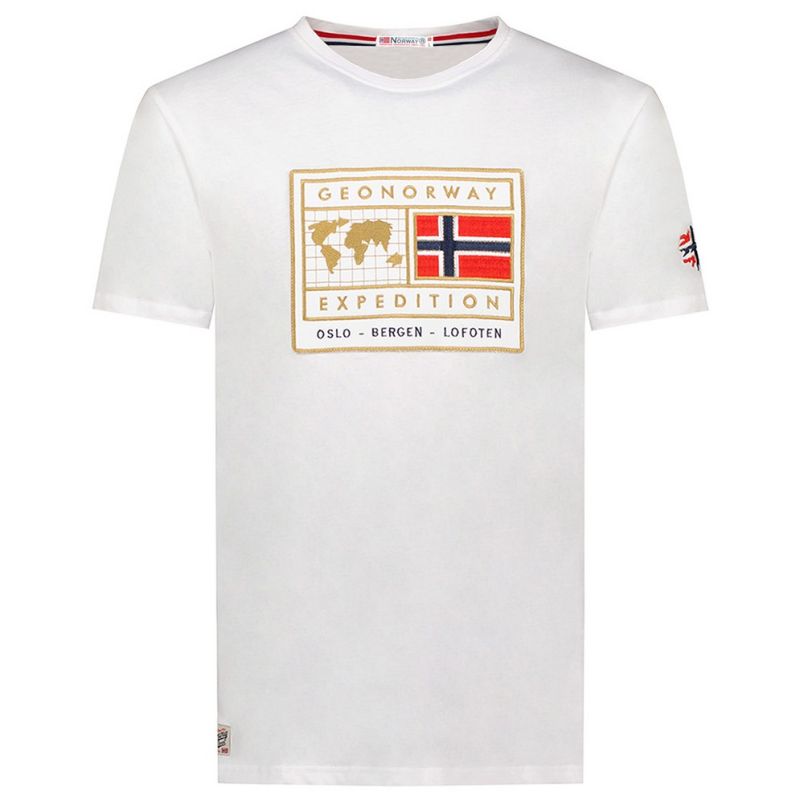 GEOGRAPHICAL NORWAY Majica kratak rukav jofoten db white men 254 M - SY9762H-GN#XL