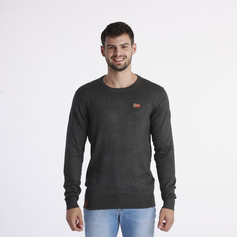 GEOGRAPHICAL NORWAY Džemper ferasmo dark grey men 246 pna M - WY3024H-GN