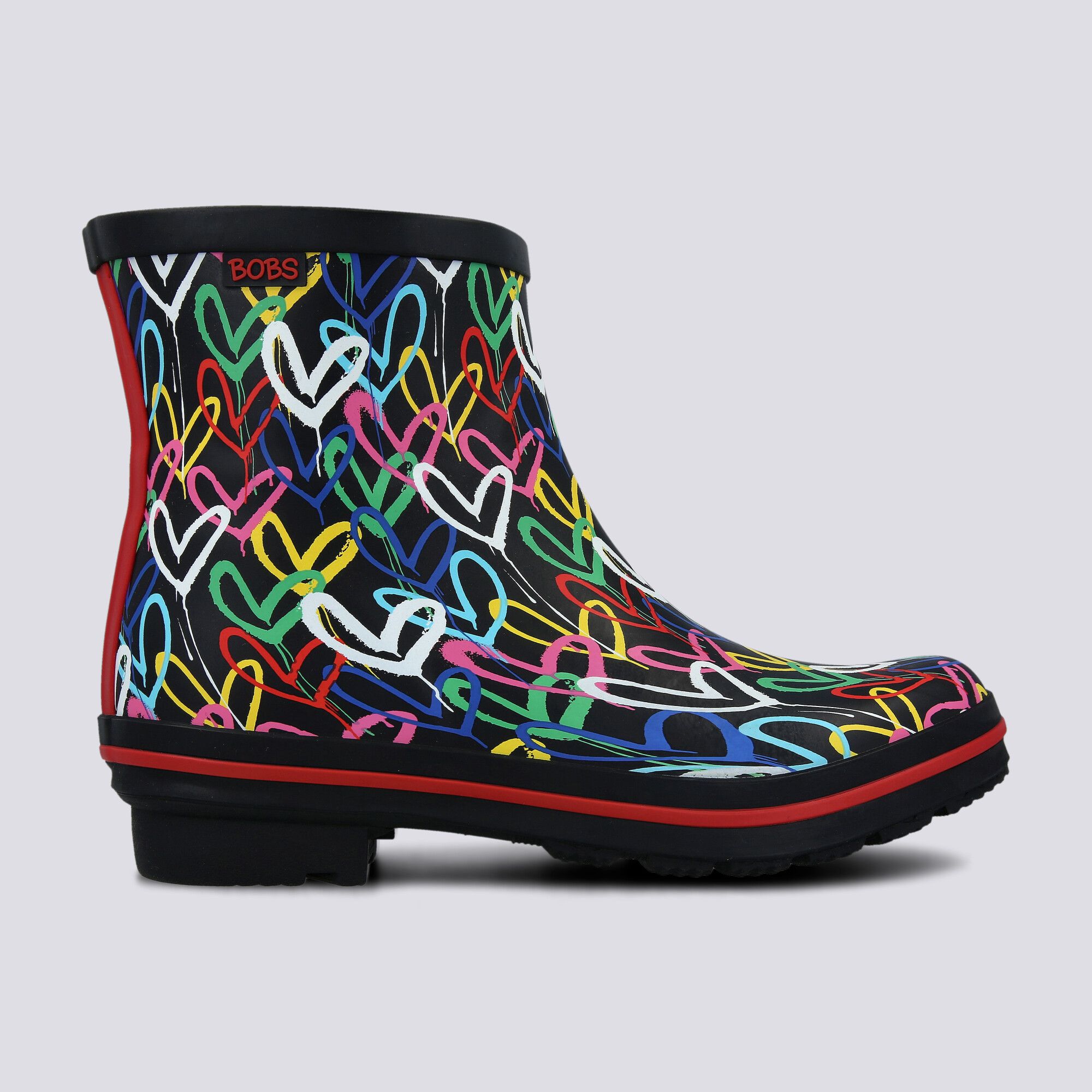 SKECHERS Čizme bobs x goldcrown heprint rain boot W - 113617-BKMT