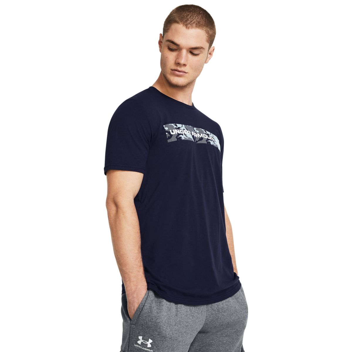 1376830 UNDER ARMOUR majica kratak rukav ua camo chest stripe ss M - 1376830-410
