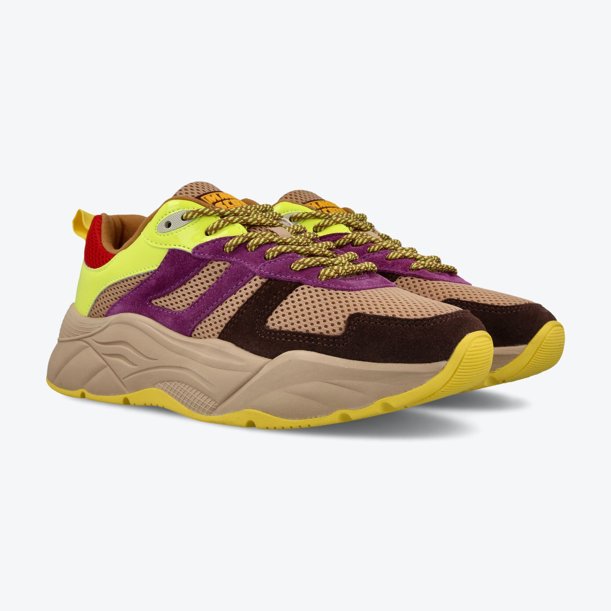 Scotch & Soda Celest 33A chunky suède sneakers roze/beige Scotch & Soda Celest 33A chunky suède sneakers roze/beige