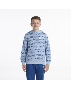 NIKE Duks sa kapuljačom k nsw club ft hdy aop BG - FN8741-440#S
