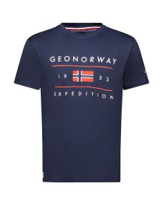 GEOGRAPHICAL NORWAY Majica kratak rukav jezolo db navy men 254 M - SY9740H-GN#M