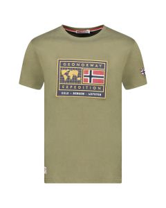 GEOGRAPHICAL NORWAY Majica kratak rukav jofoten db kaki men 254  M - SY9758H-GN#S
