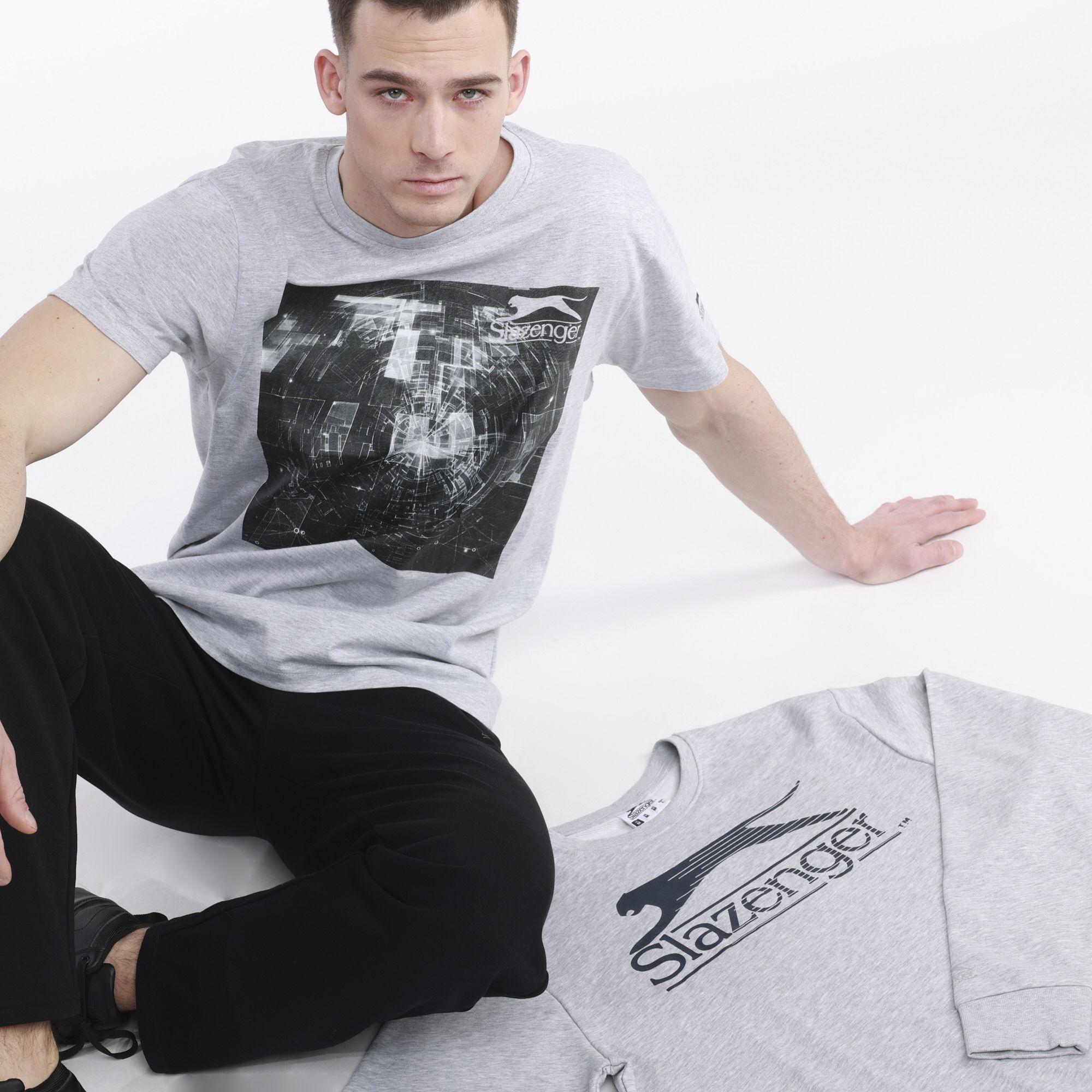 SLAZENGER Majica kratak rukav square t-shirt M - SLA241M808-3A